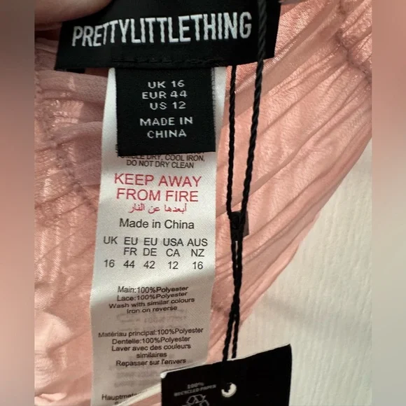 Pretty Little Thing Mauve Chiffon Ruched Frill Detail Halterneck Top - Picture 8 of 8